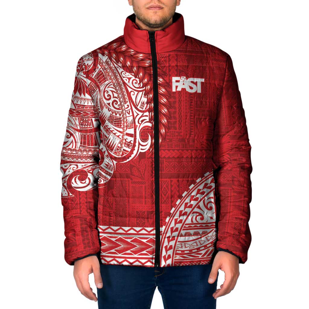 Samoa FAST Padded Jacket Samoan Motif Patterns - Polynesian Pride