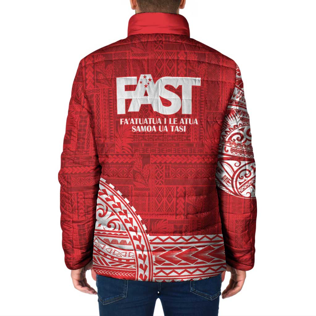 Samoa FAST Padded Jacket Samoan Motif Patterns - Polynesian Pride