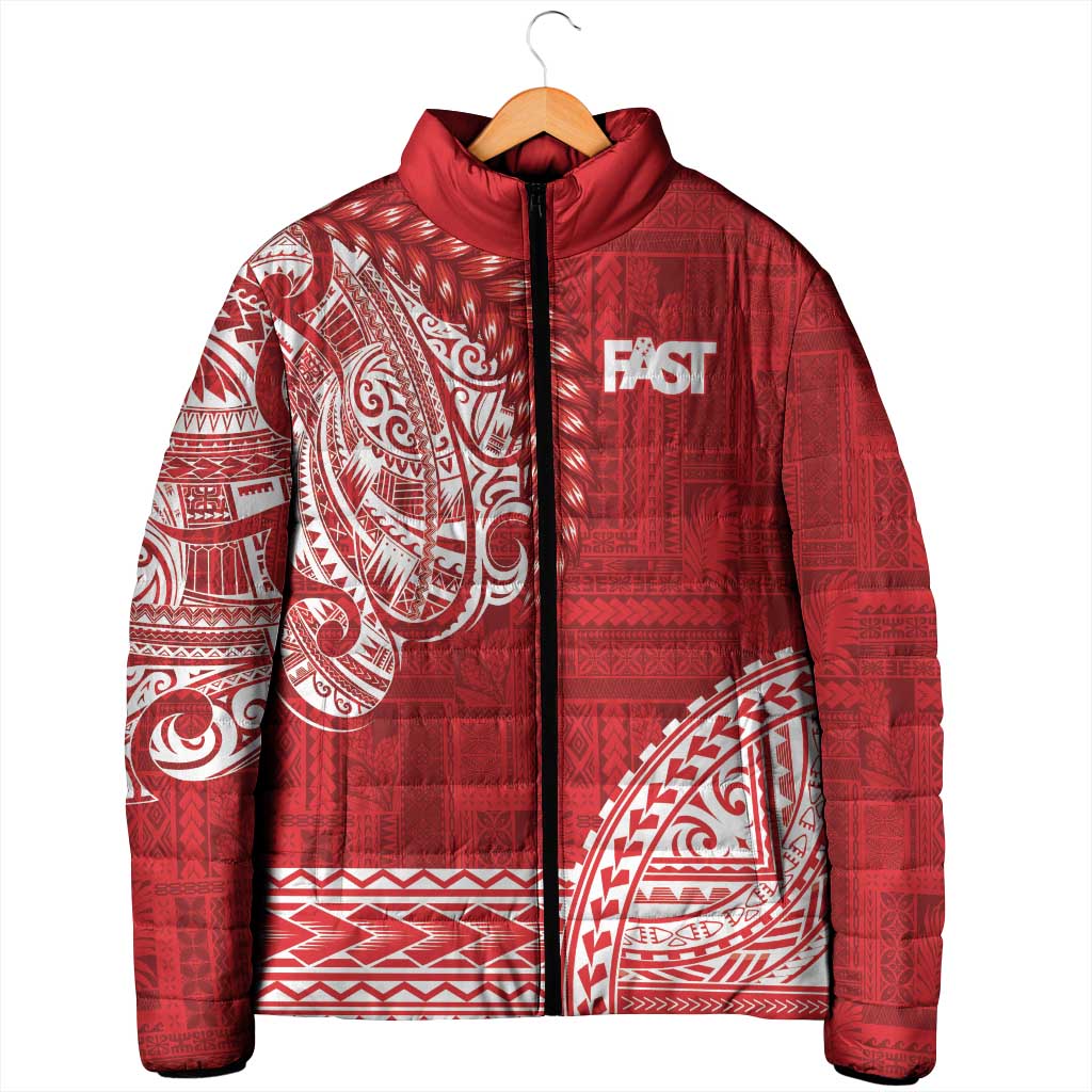 Samoa FAST Padded Jacket Samoan Motif Patterns - Polynesian Pride