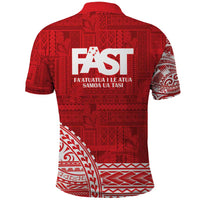 Samoa FAST Polo Shirt Samoan Motif Patterns - Polynesian Pride