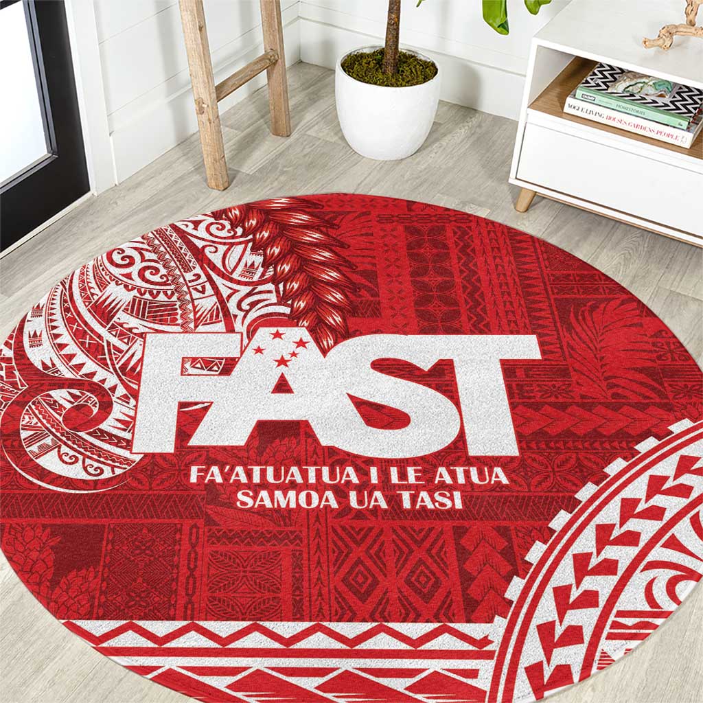 Samoa FAST Round Carpet Samoan Motif Patterns - Polynesian Pride