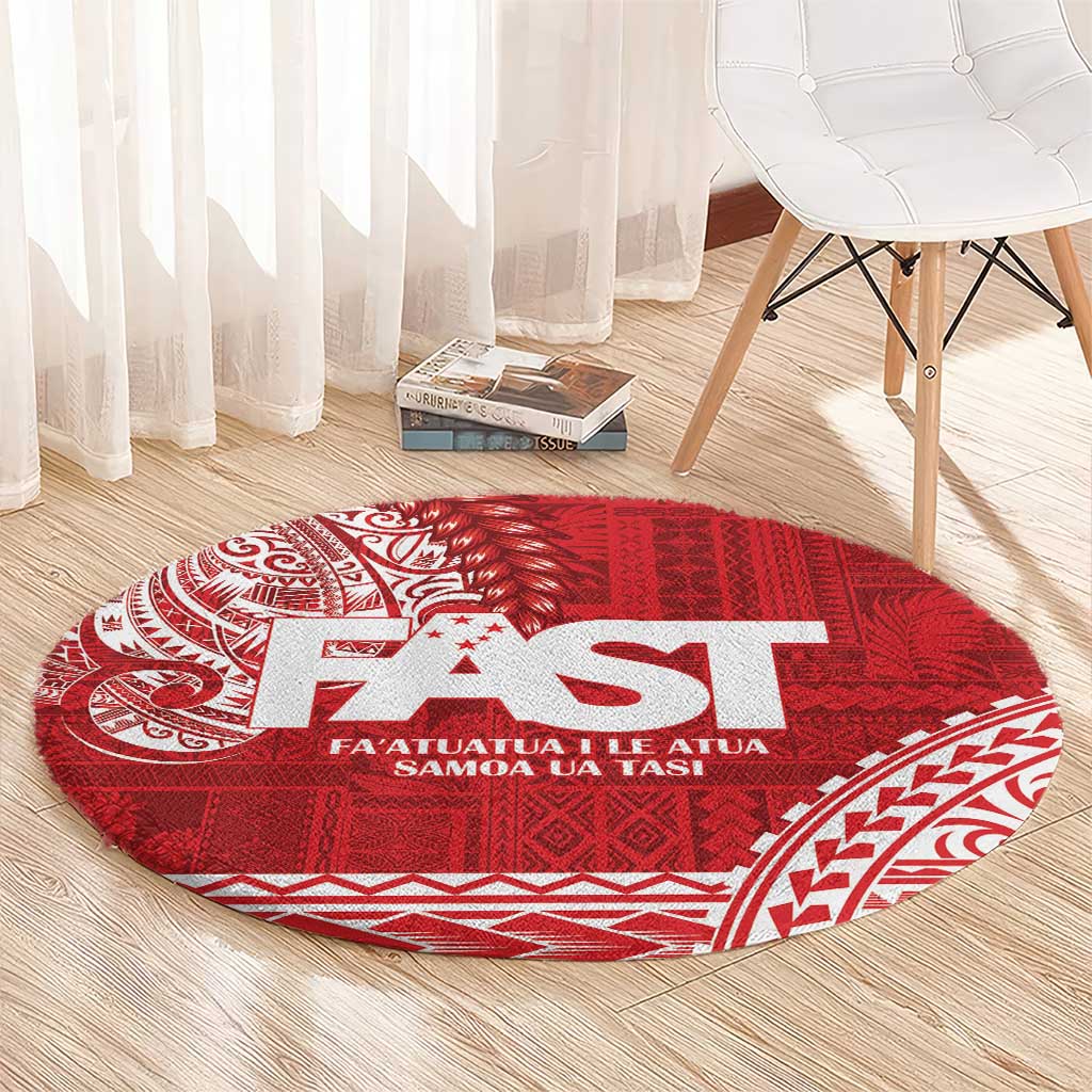 Samoa FAST Round Carpet Samoan Motif Patterns - Polynesian Pride