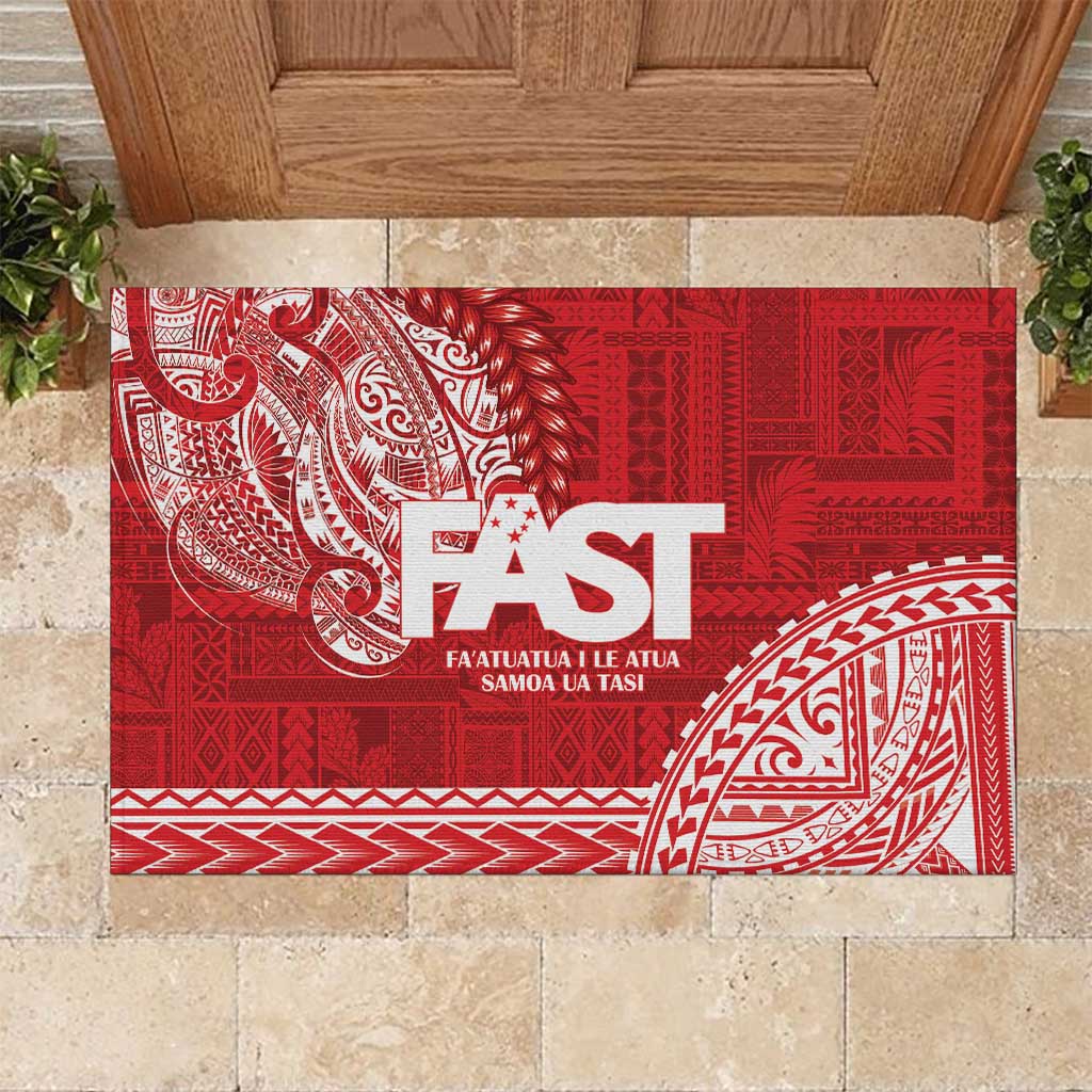 Samoa FAST Rubber Doormat Samoan Motif Patterns - Polynesian Pride