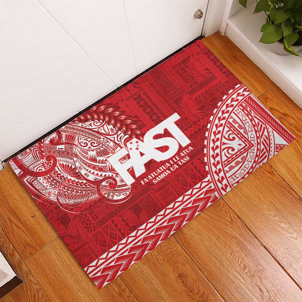 Samoa FAST Rubber Doormat Samoan Motif Patterns - Polynesian Pride