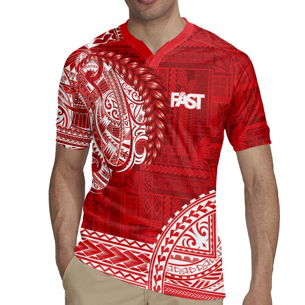 Samoa FAST Rugby Jersey Samoan Motif Patterns - Polynesian Pride