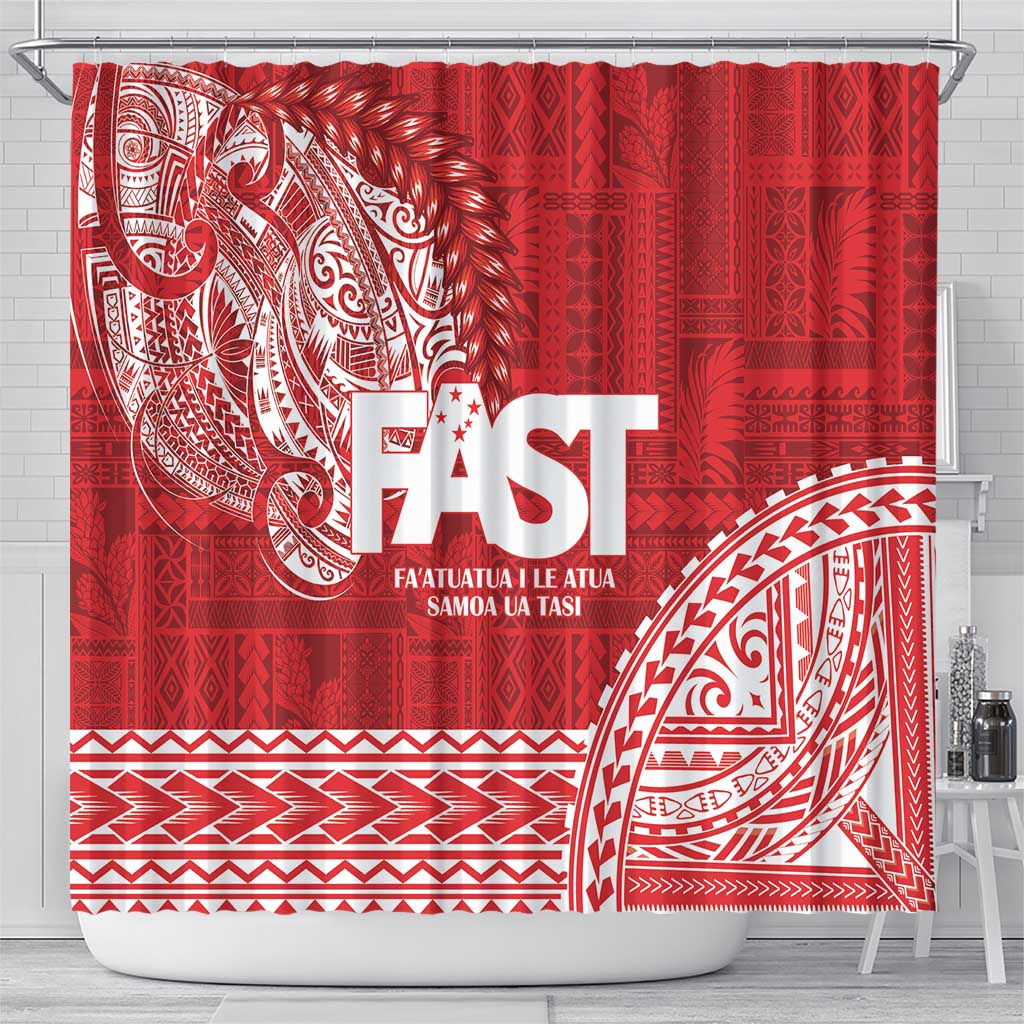 Samoa FAST Shower Curtain Samoan Motif Patterns - Polynesian Pride