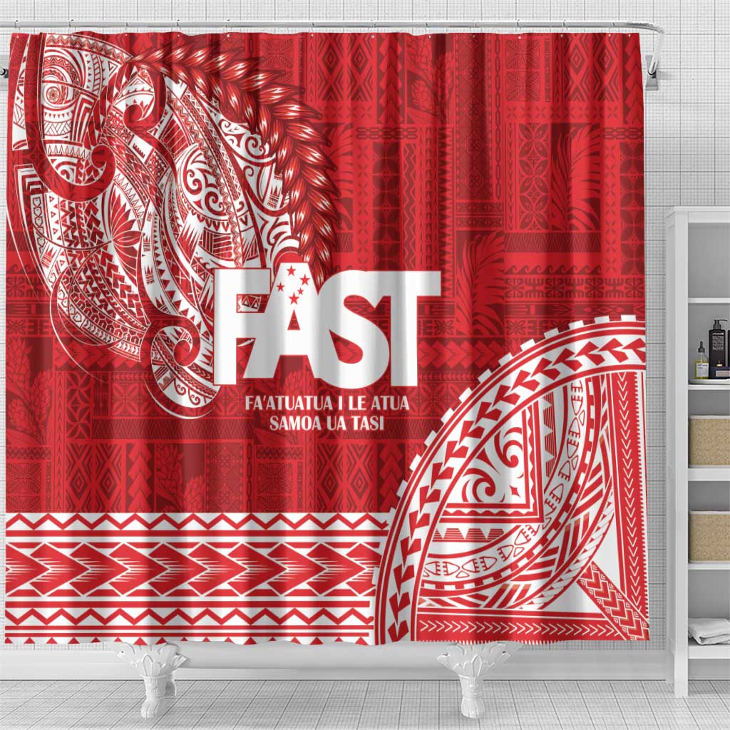 Samoa FAST Shower Curtain Samoan Motif Patterns - Polynesian Pride