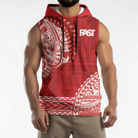 Samoa FAST Sleeveless Hoodie Samoan Motif Patterns - Polynesian Pride