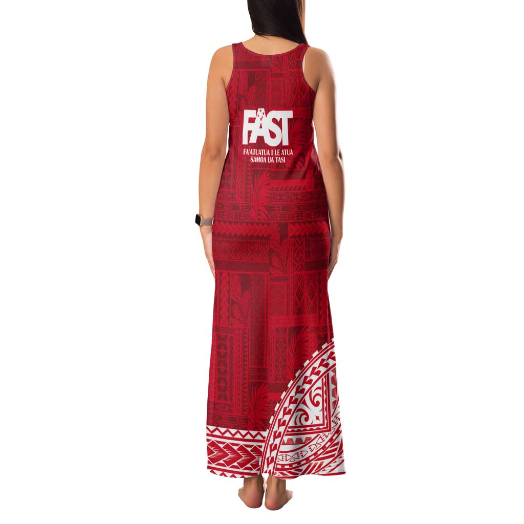Samoa FAST Tank Maxi Dress Samoan Motif Patterns LT9 - Polynesian Pride