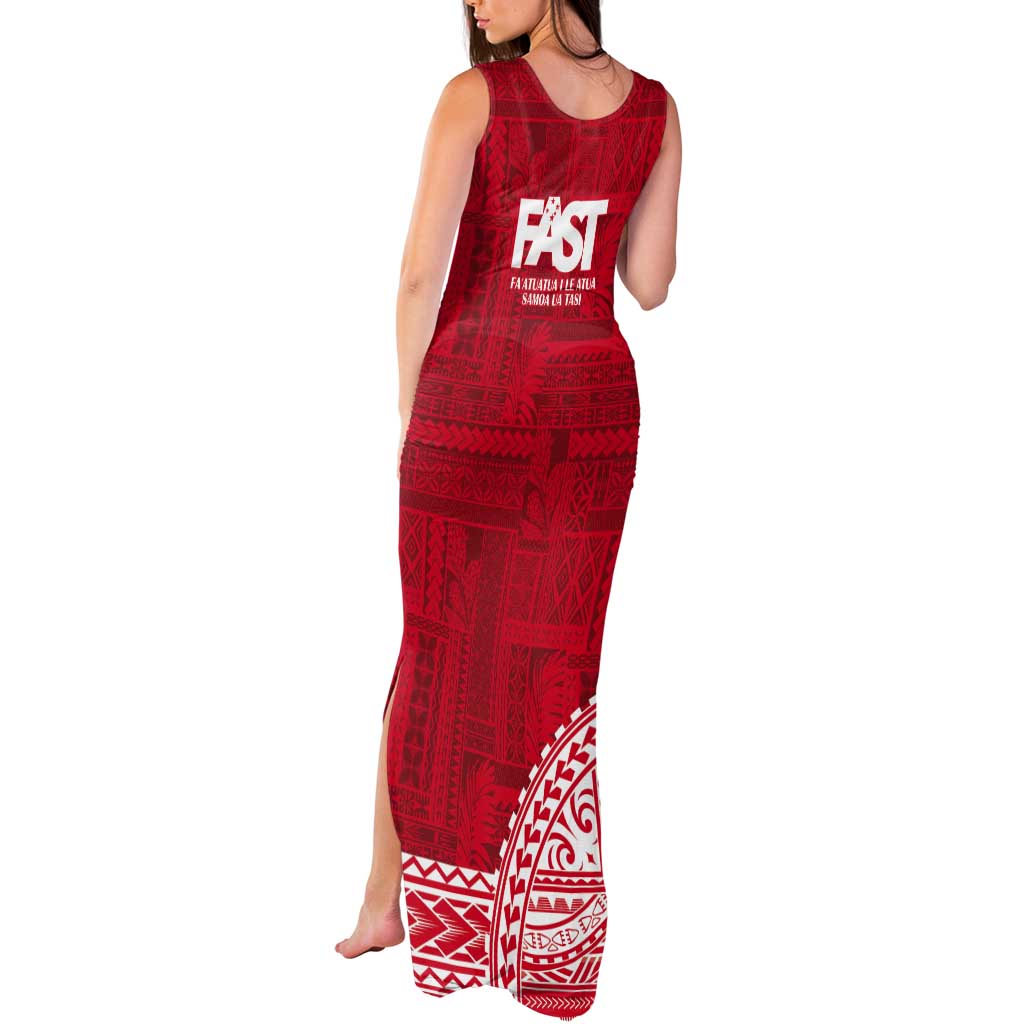 Samoa FAST Tank Maxi Dress Samoan Motif Patterns LT9 - Polynesian Pride