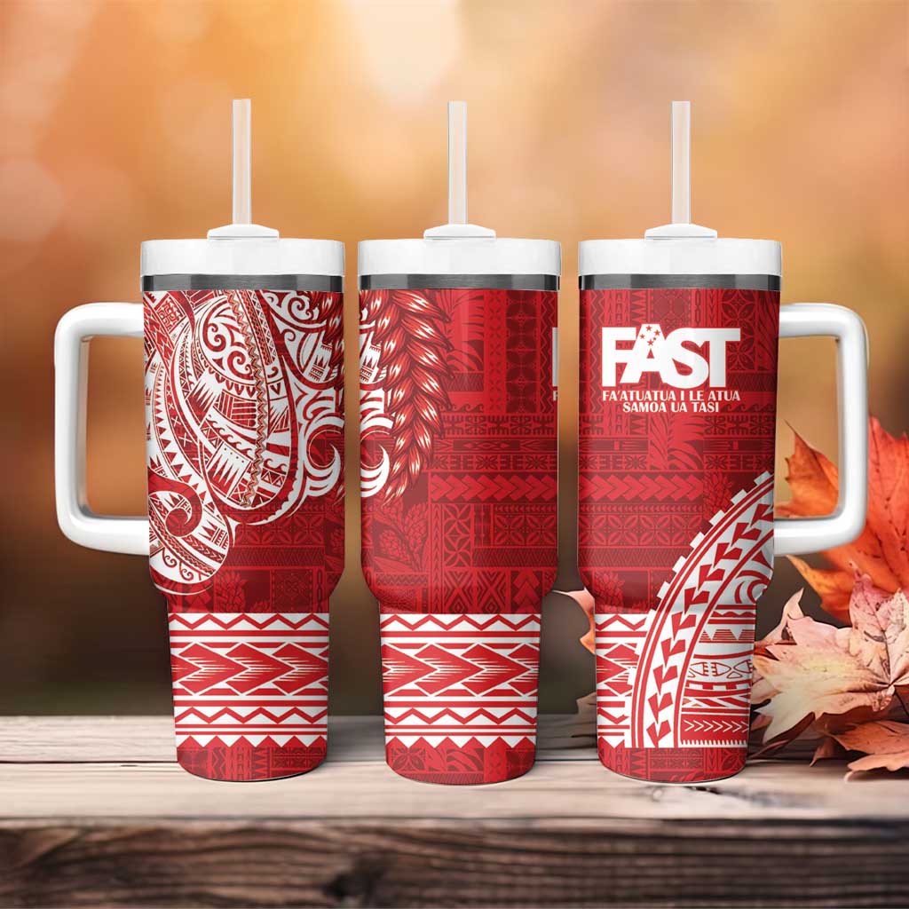 Samoa FAST Tumbler With Handle Samoan Motif Patterns LT9 - Polynesian Pride