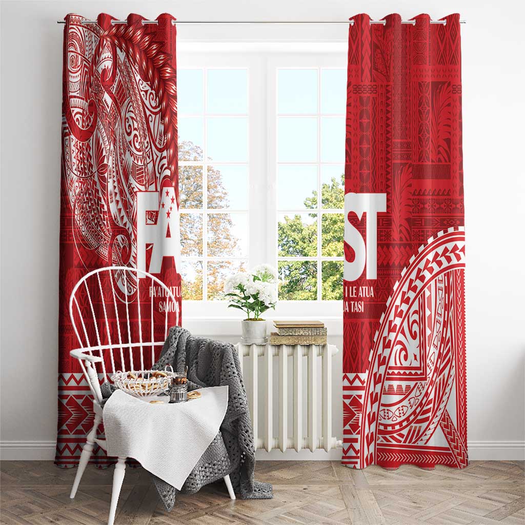 Samoa FAST Window Curtain Samoan Motif Patterns LT9 - Polynesian Pride