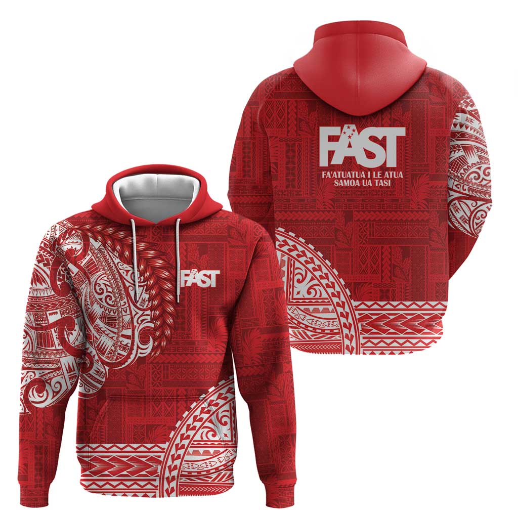 Samoa FAST Zip Hoodie Samoan Motif Patterns - Polynesian Pride