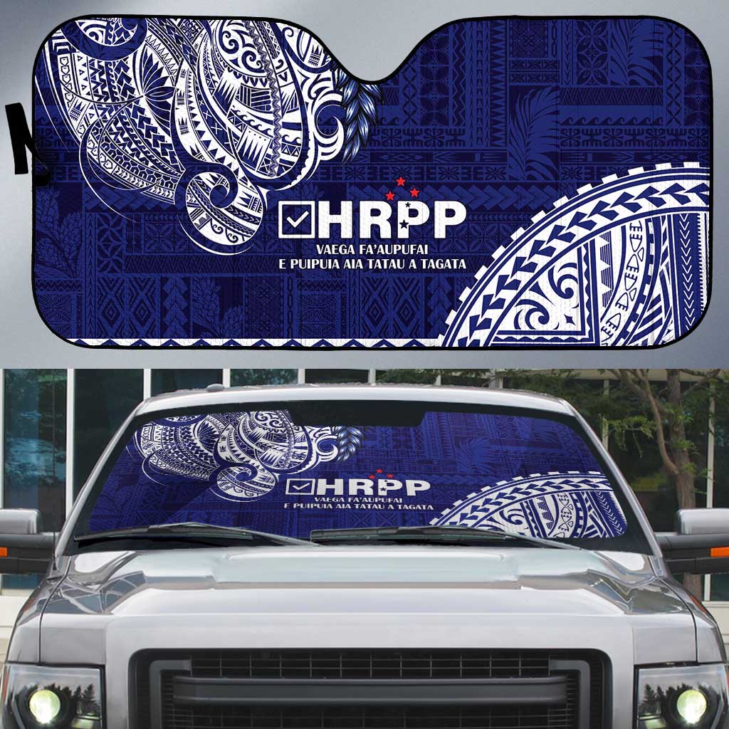 Samoa HRPP Auto Sun Shade Samoan Motif Patterns - Polynesian Pride