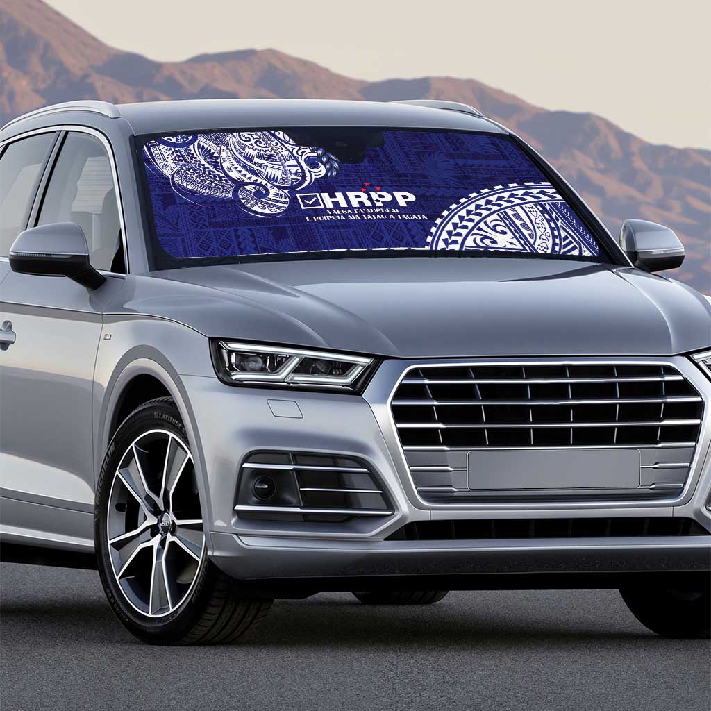 Samoa HRPP Auto Sun Shade Samoan Motif Patterns - Polynesian Pride