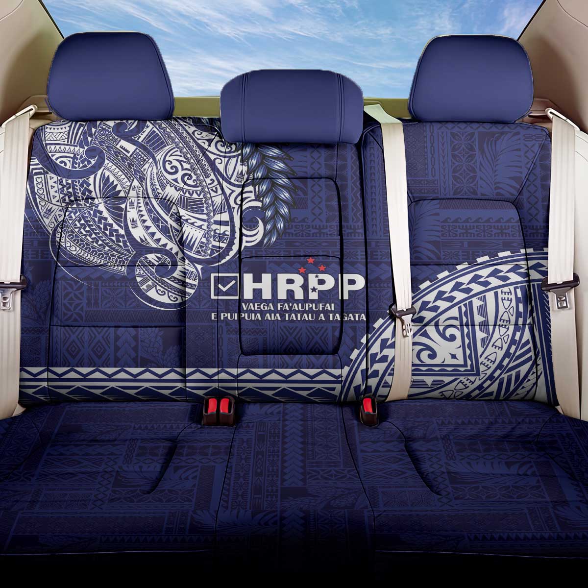 Samoa HRPP Back Car Seat Cover Samoan Motif Patterns - Polynesian Pride