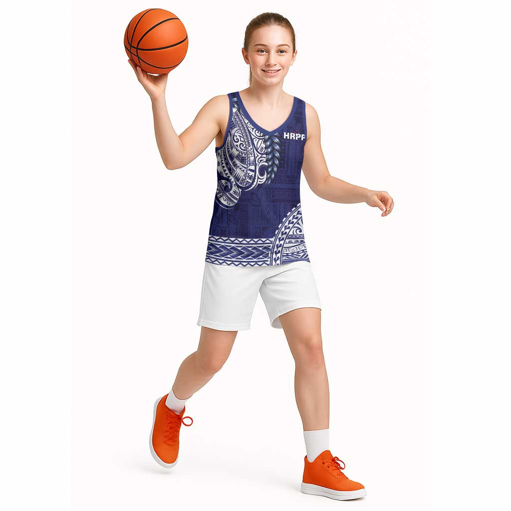 Samoa HRPP Basketball Jersey Samoan Motif Patterns - Polynesian Pride