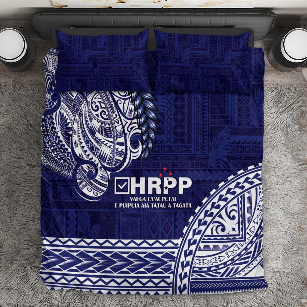 Samoa HRPP Bedding Set Samoan Motif Patterns LT9 Blue - Polynesian Pride