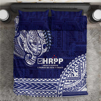 Samoa HRPP Bedding Set Samoan Motif Patterns LT9 Blue - Polynesian Pride
