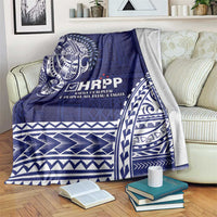 Samoa HRPP Blanket Samoan Motif Patterns LT9 Blue - Polynesian Pride
