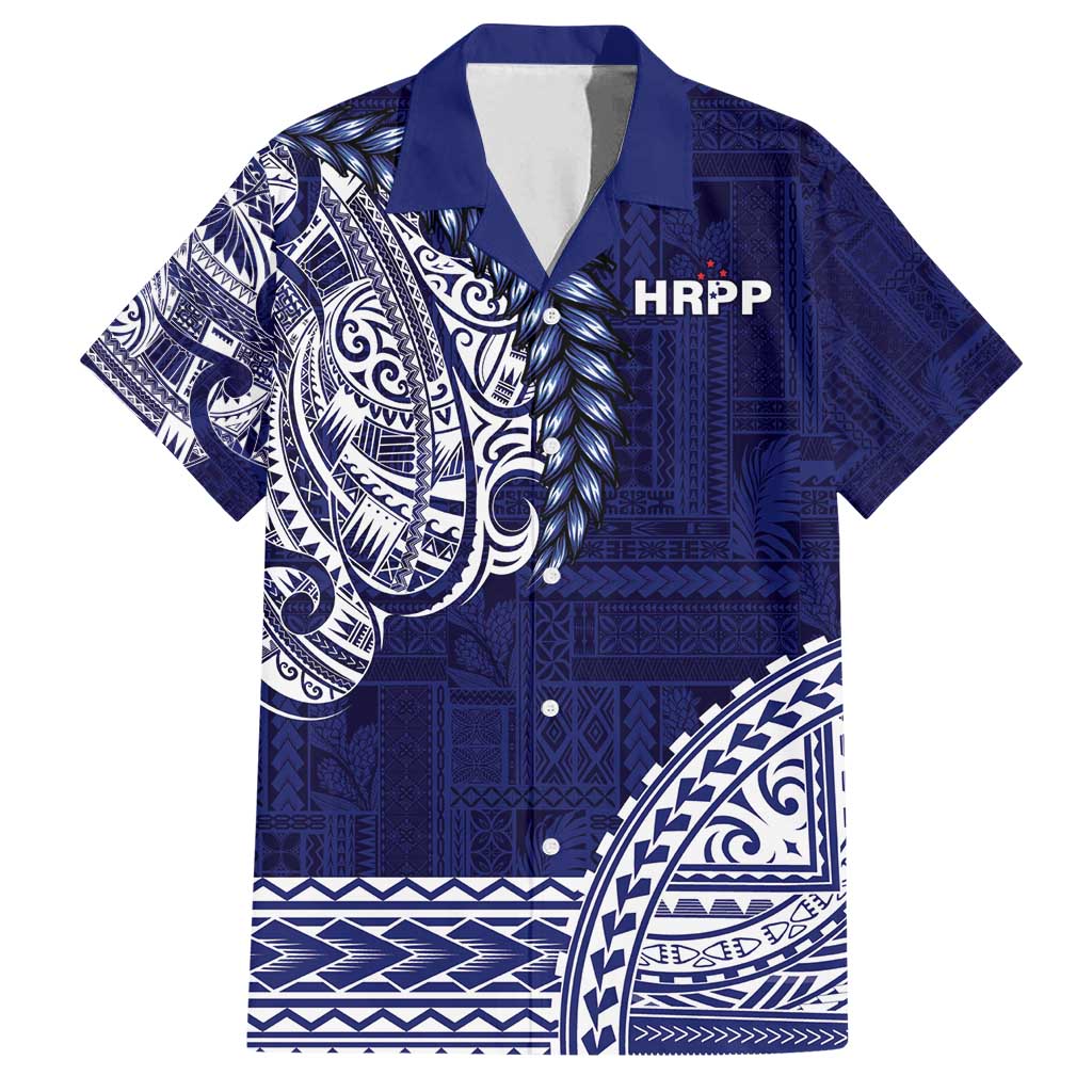 Samoa HRPP Family Matching Long Sleeve Bodycon Dress and Hawaiian Shirt Samoan Motif Patterns - Polynesian Pride