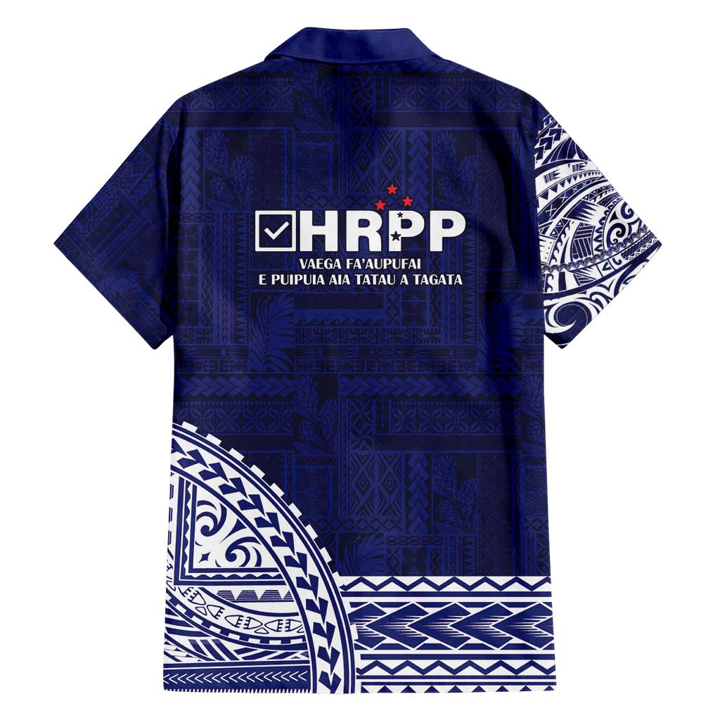 Samoa HRPP Family Matching Off Shoulder Maxi Dress and Hawaiian Shirt Samoan Motif Patterns - Polynesian Pride