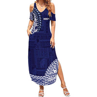 Samoa HRPP Family Matching Summer Maxi Dress and Hawaiian Shirt Samoan Motif Patterns - Polynesian Pride