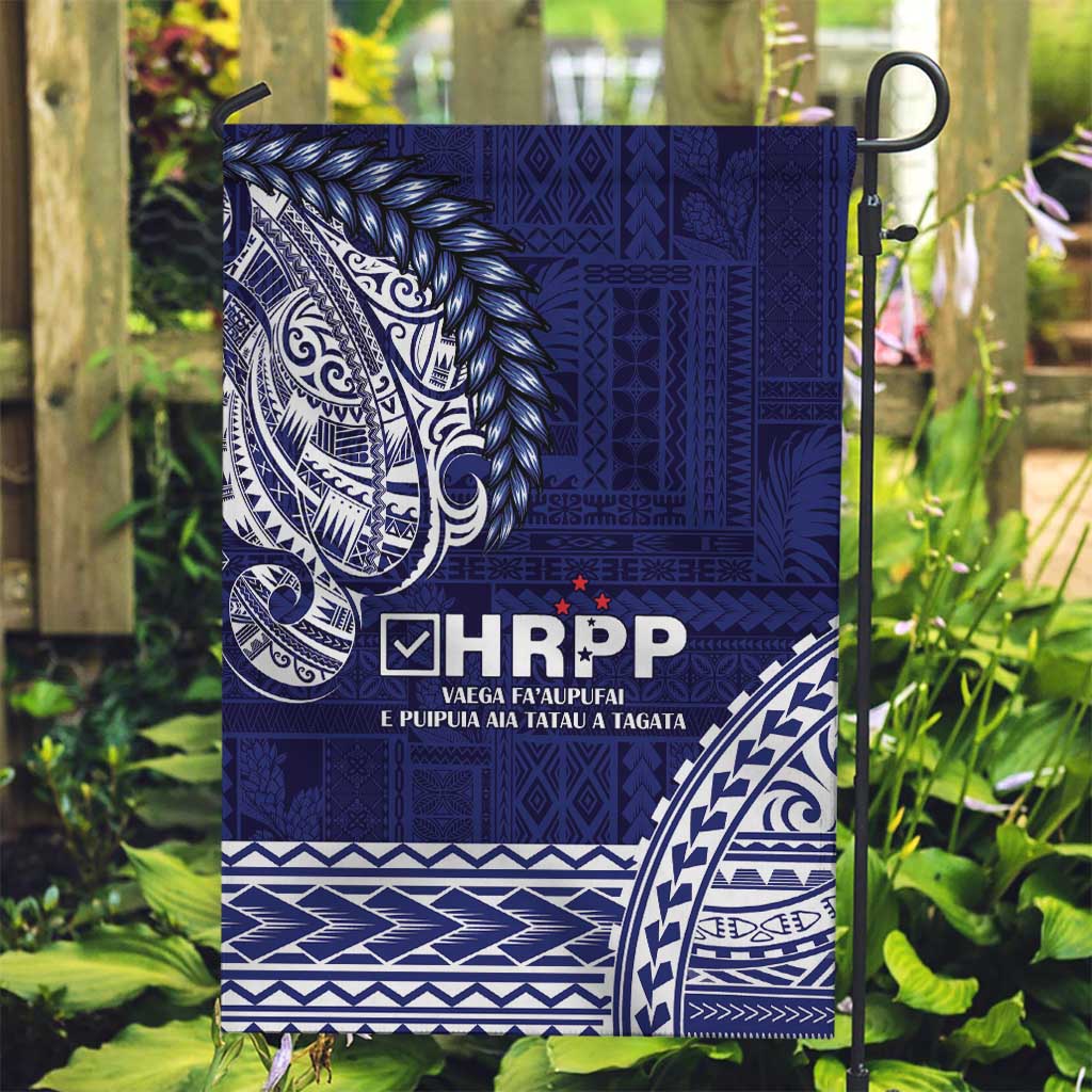 Samoa HRPP Garden Flag Samoan Motif Patterns LT9 Garden Flag Blue - Polynesian Pride