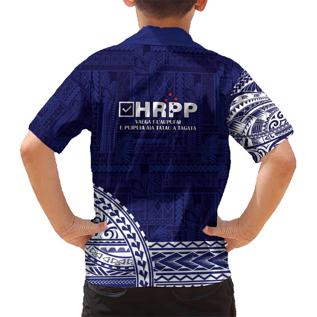 Samoa HRPP Kid Hawaiian Shirt Samoan Motif Patterns - Polynesian Pride