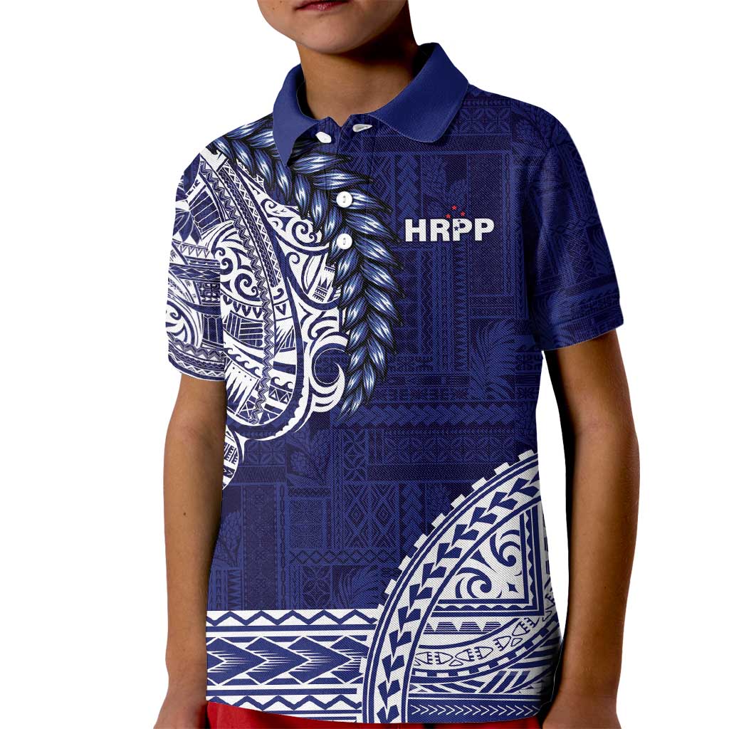 Samoa HRPP Kid Polo Shirt Samoan Motif Patterns - Polynesian Pride