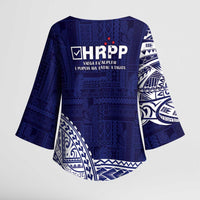 Samoa HRPP Kimono Sleeve Blouse Samoan Motif Patterns - Polynesian Pride