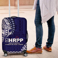 Samoa HRPP Luggage Cover Samoan Motif Patterns LT9 Blue - Polynesian Pride
