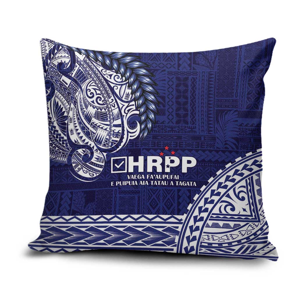 Samoa HRPP Pillow Cover Samoan Motif Patterns LT9 Blue - Polynesian Pride