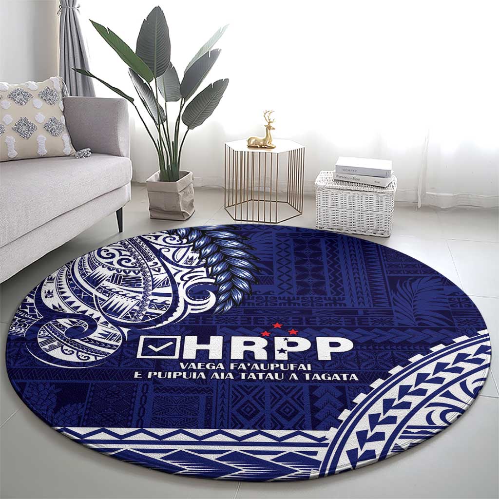 Samoa HRPP Round Carpet Samoan Motif Patterns LT9 - Polynesian Pride