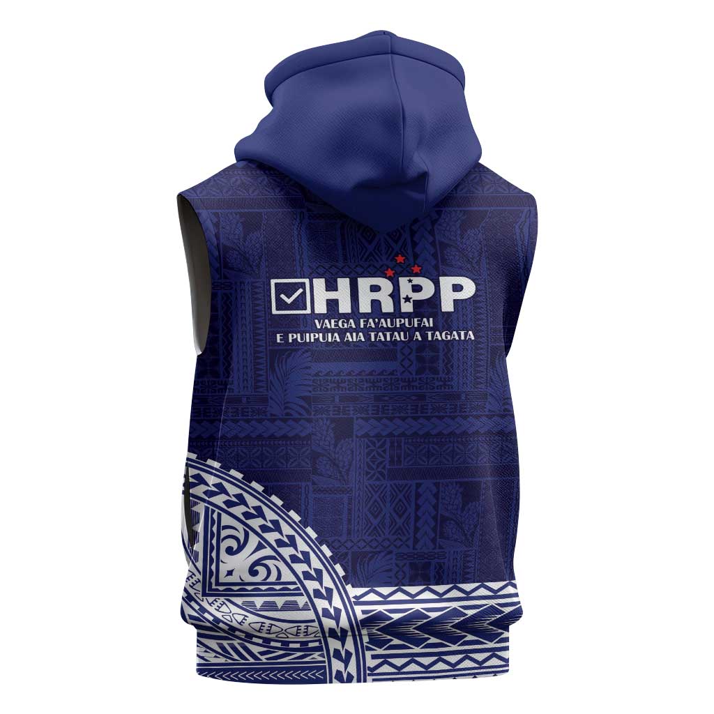 Samoa HRPP Sleeveless Hoodie Samoan Motif Patterns - Polynesian Pride