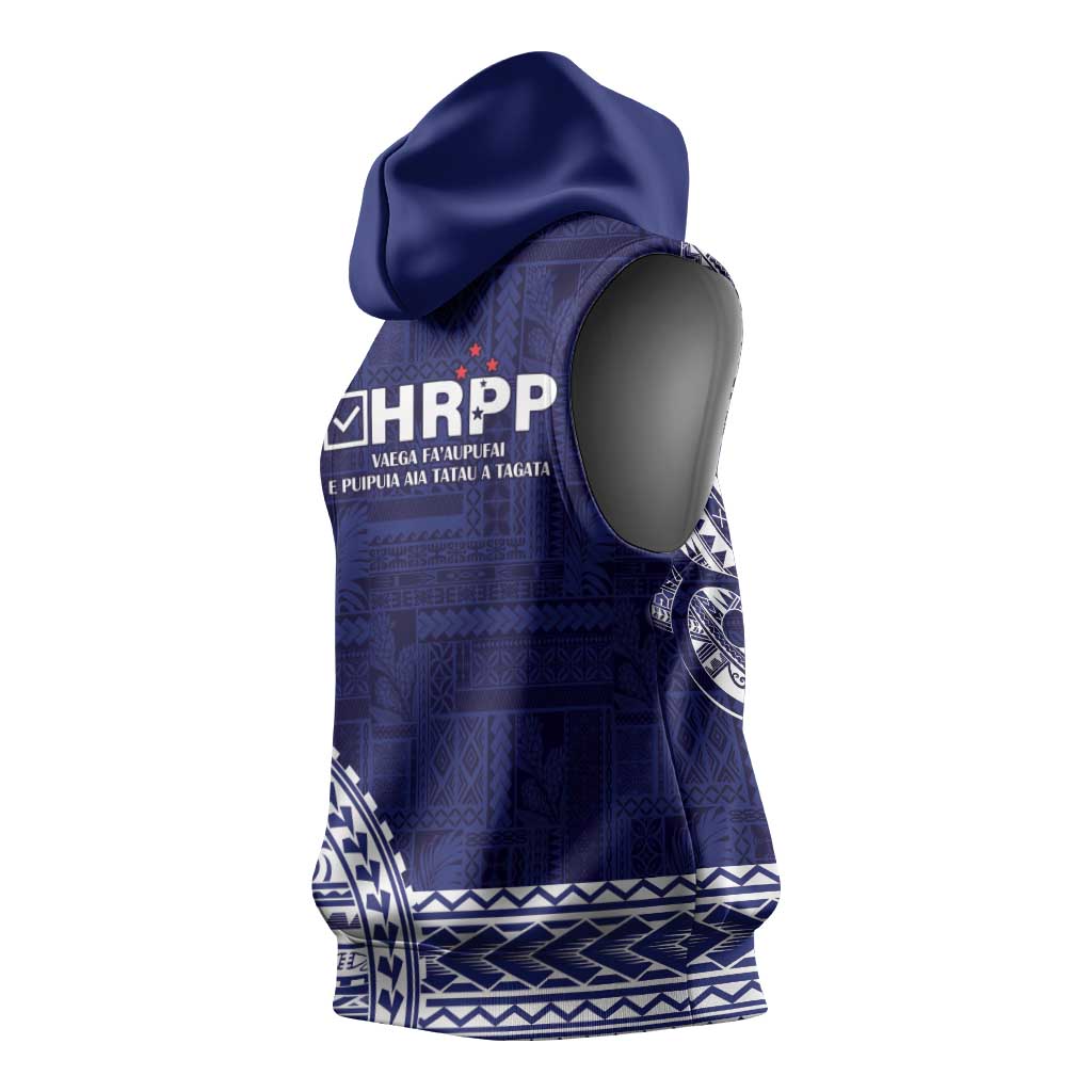 Samoa HRPP Sleeveless Hoodie Samoan Motif Patterns - Polynesian Pride