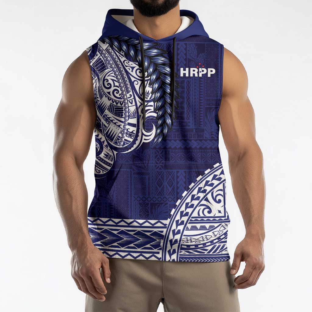 Samoa HRPP Sleeveless Hoodie Samoan Motif Patterns - Polynesian Pride