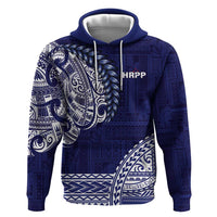 Samoa HRPP Zip Hoodie Samoan Motif Patterns LT9 Pullover Hoodie Blue - Polynesian Pride