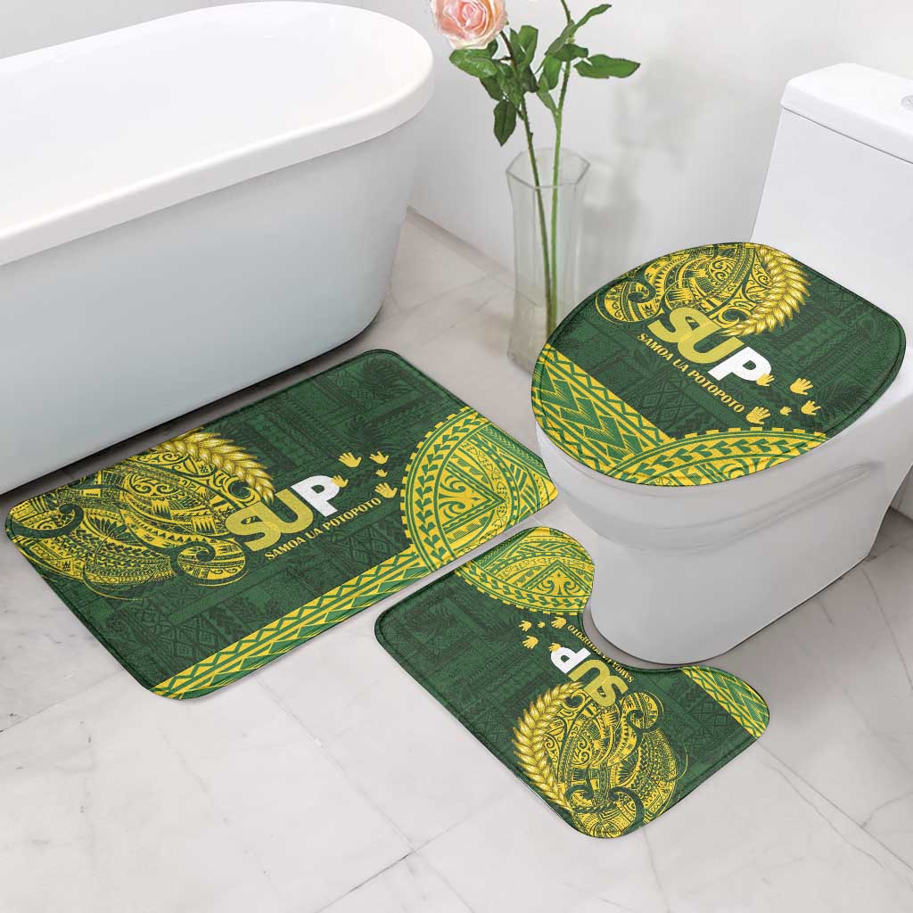 Samoa SUP Bathroom Set Samoan Motif Patterns - Polynesian Pride