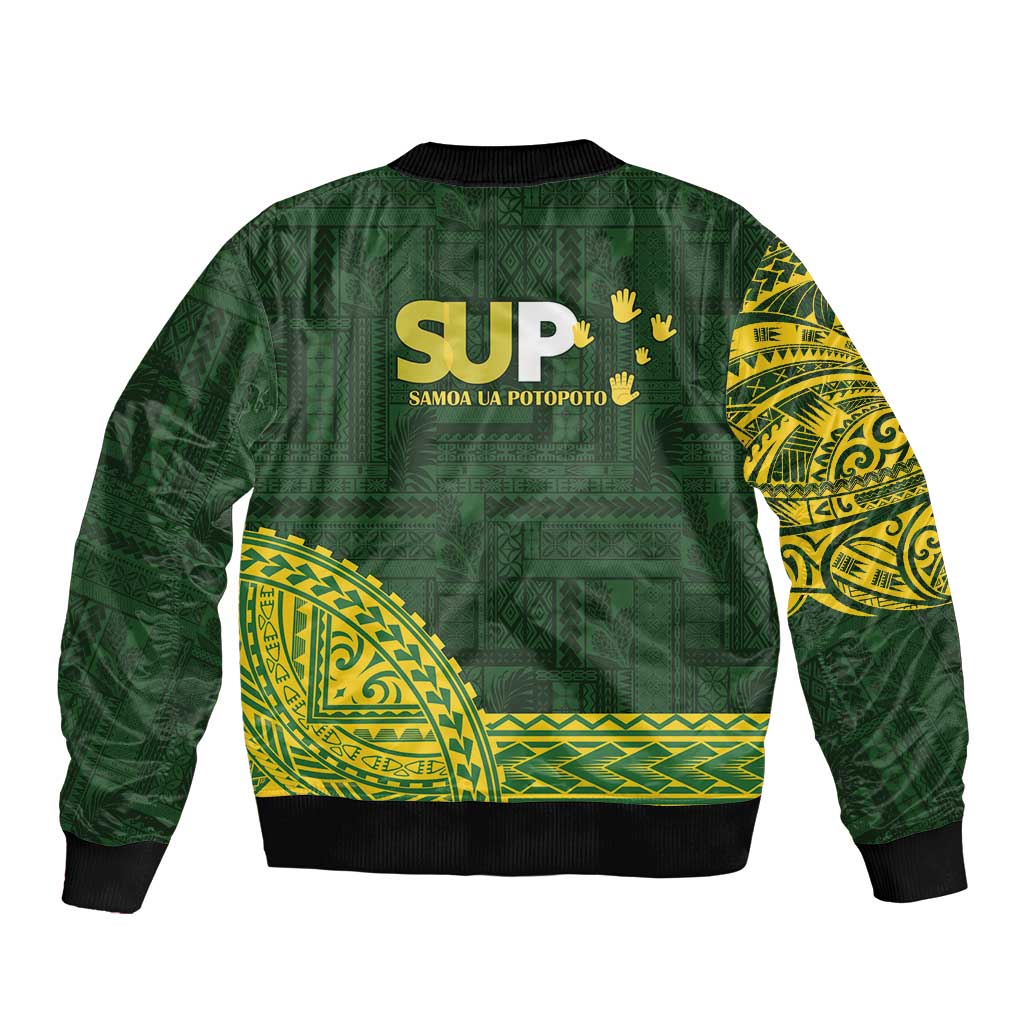 Samoa SUP Bomber Jacket Samoan Motif Patterns LT9 - Polynesian Pride