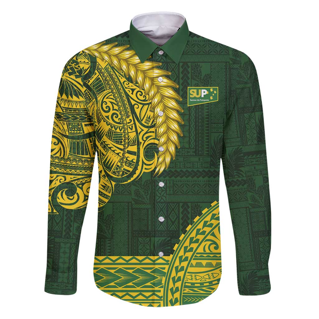 Samoa SUP Family Matching Puletasi and Hawaiian Shirt Samoan Motif Patterns - Polynesian Pride