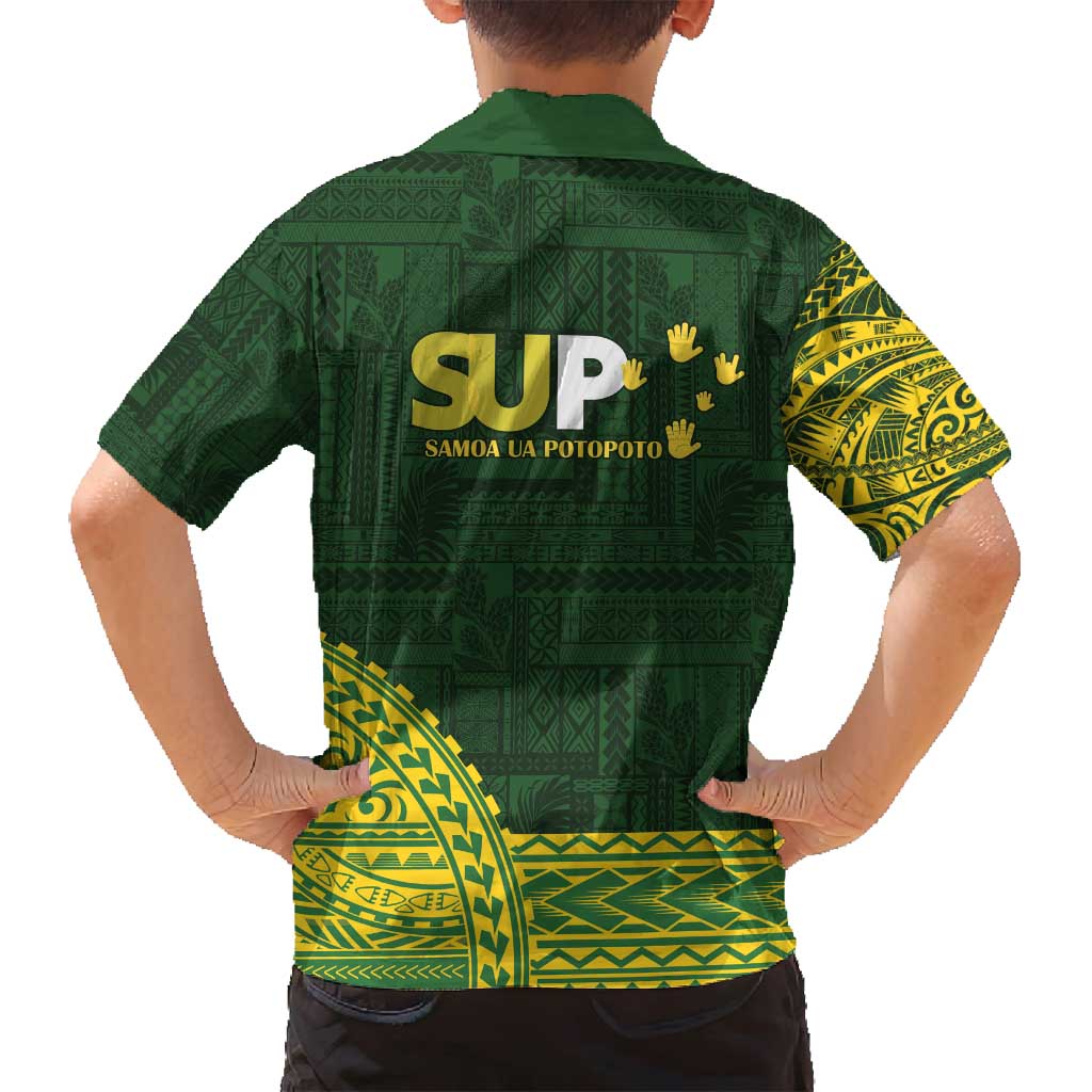 Samoa SUP Family Matching Tank Maxi Dress and Hawaiian Shirt Samoan Motif Patterns - Polynesian Pride