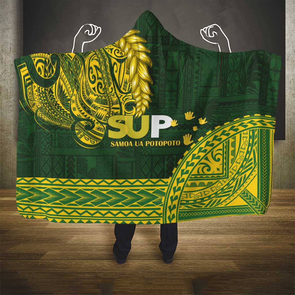 Samoa SUP Hooded Blanket Samoan Motif Patterns - Polynesian Pride