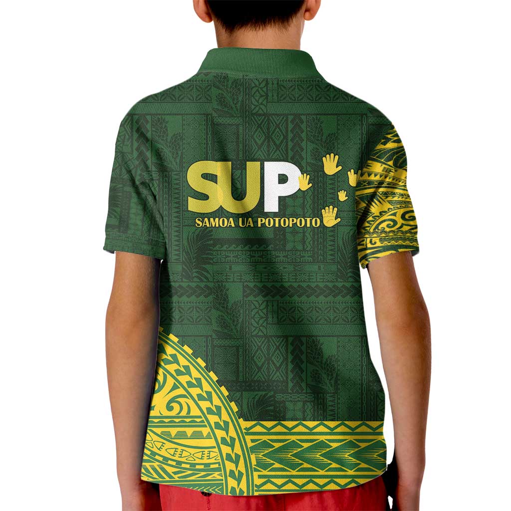 Samoa SUP Kid Polo Shirt Samoan Motif Patterns - Polynesian Pride