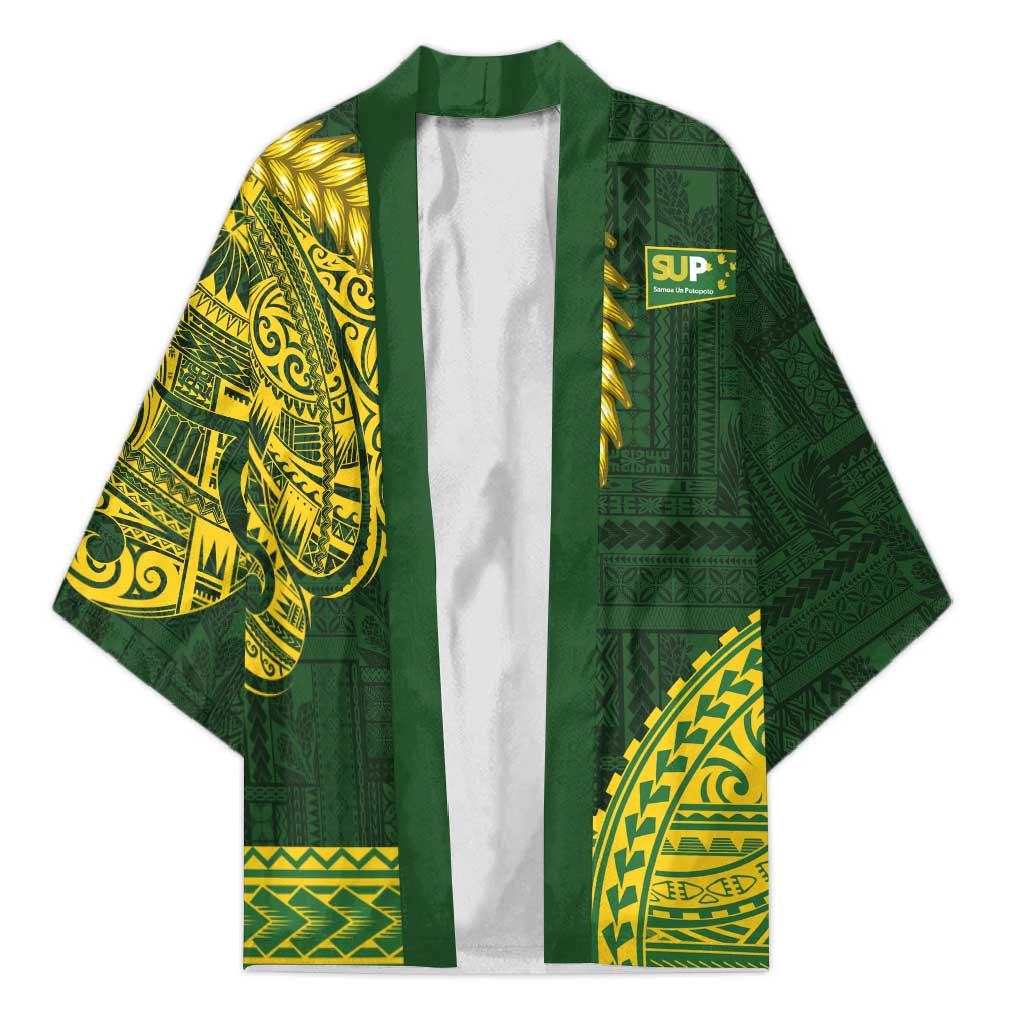Samoa SUP Kimono Samoan Motif Patterns LT9 Unisex Green - Polynesian Pride