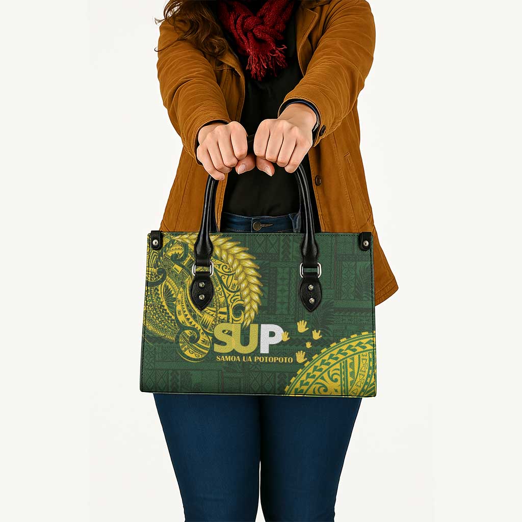 Samoa SUP Leather Bag Samoan Motif Patterns - Polynesian Pride