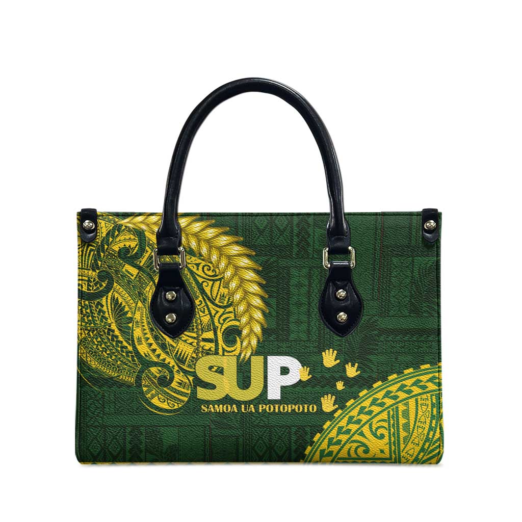 Samoa SUP Leather Bag Samoan Motif Patterns - Polynesian Pride