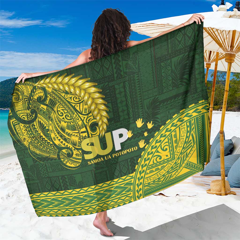 Samoa SUP Sarong Samoan Motif Patterns LT9 One Size 44 x 66 inches Green - Polynesian Pride
