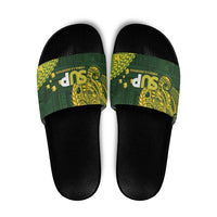 Samoa SUP Slide Sandals Samoan Motif Patterns LT9 Green - Polynesian Pride