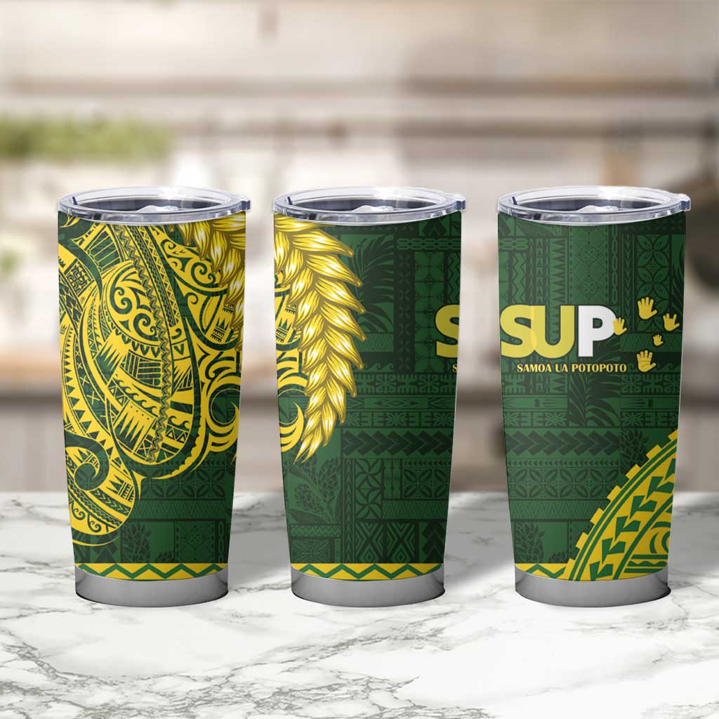 Samoa SUP Tumbler Cup Samoan Motif Patterns - Polynesian Pride